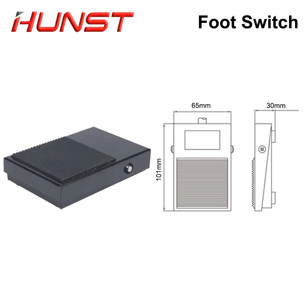 HUNST مفتاح سفلي معدني TFS-1 10A 250VAC طول الخط 1.9 متر دواسة صغيرة ذاتية الضبط
