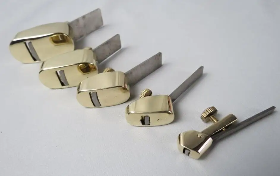 NEW 5pcs KINDS OF convex bottom small Mini brass planes,violin/viola making tool