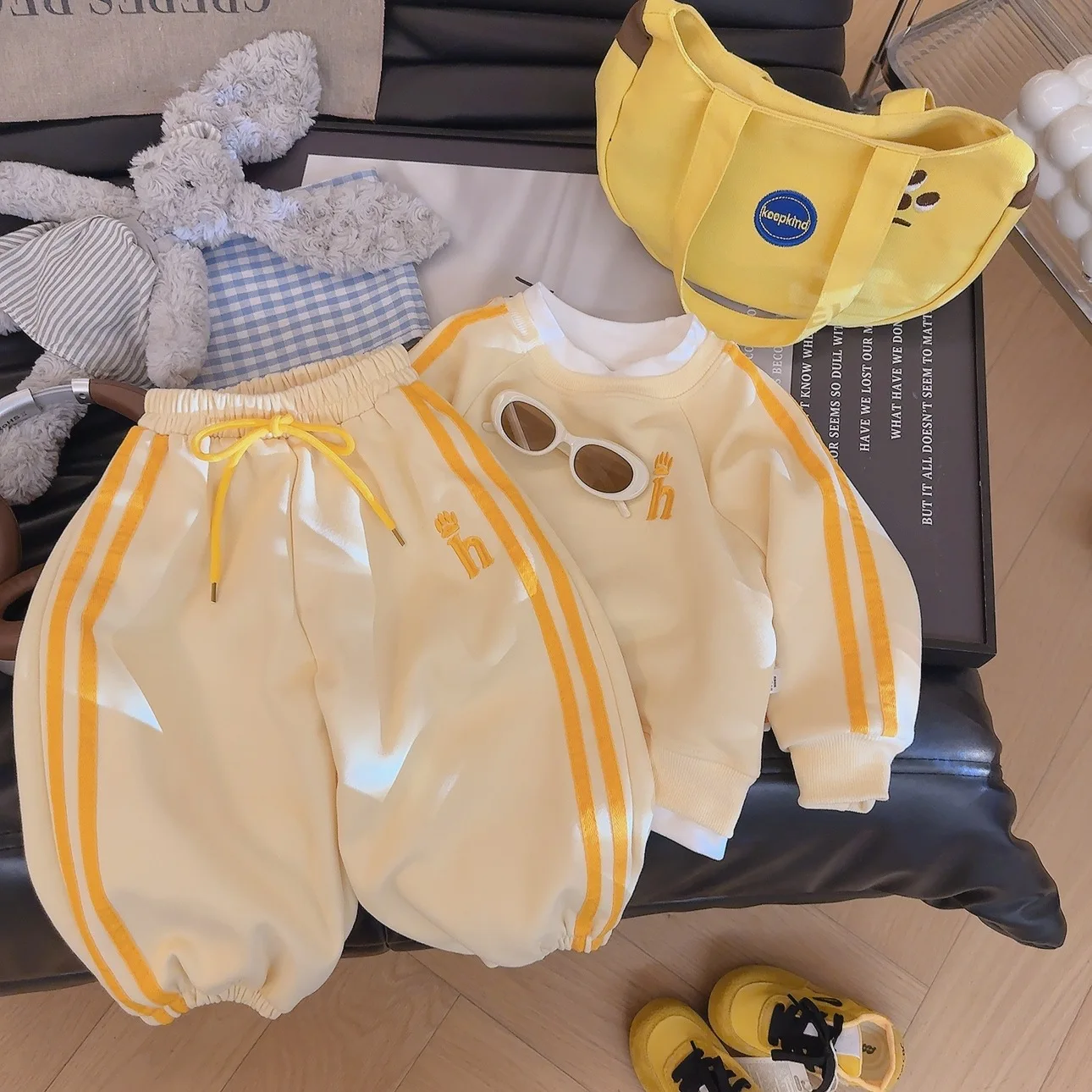 2026 Neue Herbst Baby Jungen Mädchen Sweatshirt Kleidungssets Kinder Langarm Bestickte Pullover Tops+Hosen Kinder Trainingsanzug Outfit – Detail 3