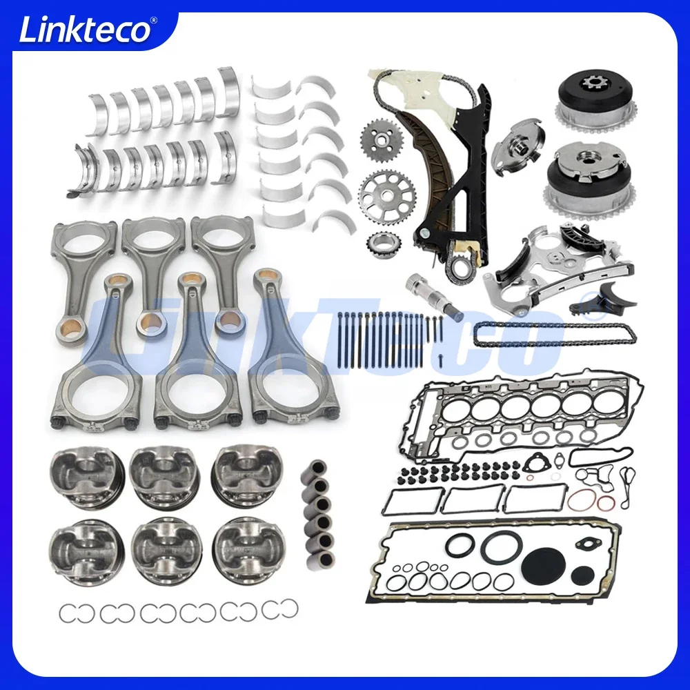 Engine Parts Rebuilding Timing Chain VVT Gear Kit Piston Connecting Rod Fit 3.0 L L6 N55 B30 A For BMW X5 X6 135i 3.0L 11-19