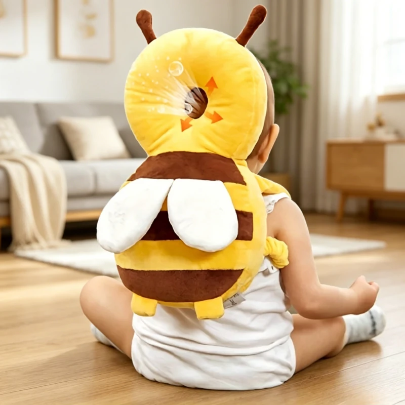 

1pc Breathable Baby Head Protection Pillow - Little Bee Anti-Fall Hat for Toddlers, Christmas Newborn Gift, Baby Cushion Pillow