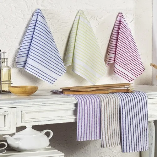 Snowdrop 6 Piece Fringed Kitchen Towel Dish Towel 40x50 cm