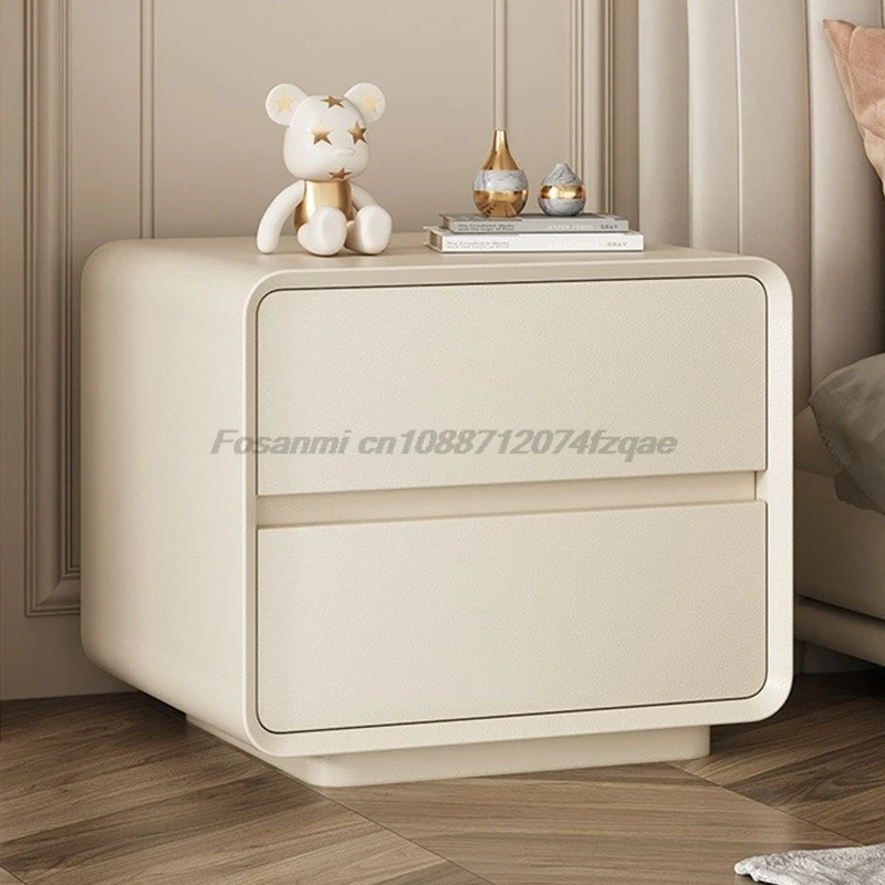 Cream Style Bedside Cabinet Modern Minimalist Compact Storage Locker High End Light Luxury For Home Bedroom Bedside Practical