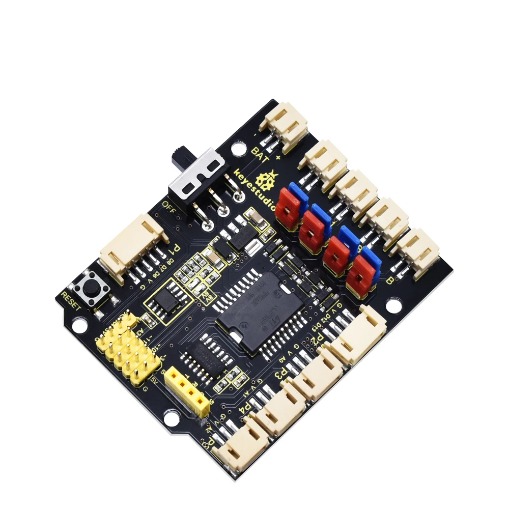 Keyestudio L298P quick connectors Motor Drive Shield V2 For Arduino Extra 2.54mm pin headers 4 fixing holes of 3mm