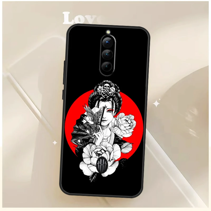 Samurai Warrior Geisha For Red Magic 8 Pro Plus Phone Case For Red Magic 6 7 6S 7S Pro 6R 5S 5G 8S Pro Plus Cover