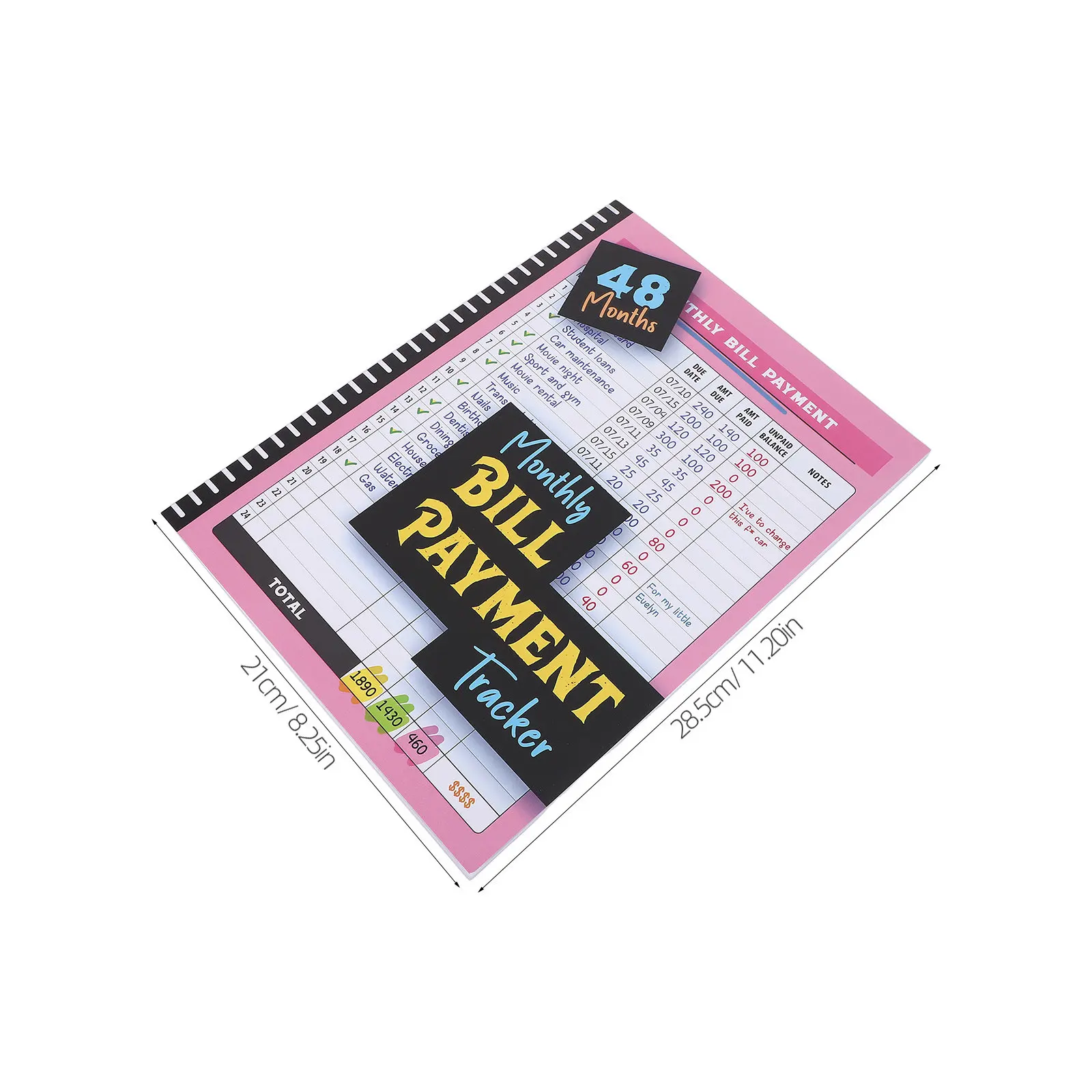 Bill Record Book for Accounting 1 Piece Professional Grade Ledger Journal for Daily Expense Income Tracking Finance Organizer - view 2