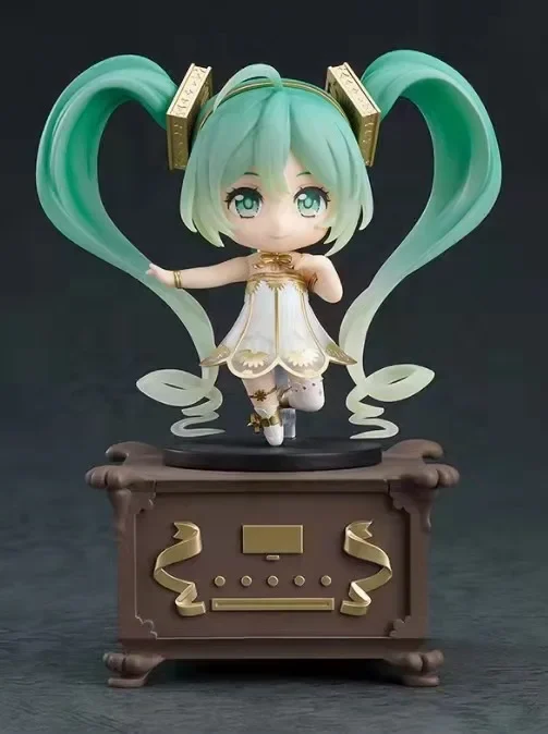 Vocaloid Hatsune Miku 5th Anniversary Symphony Phonograph 30cm Miku Pvc Statue Model Collection Doll Decoration Toys Kids Gift