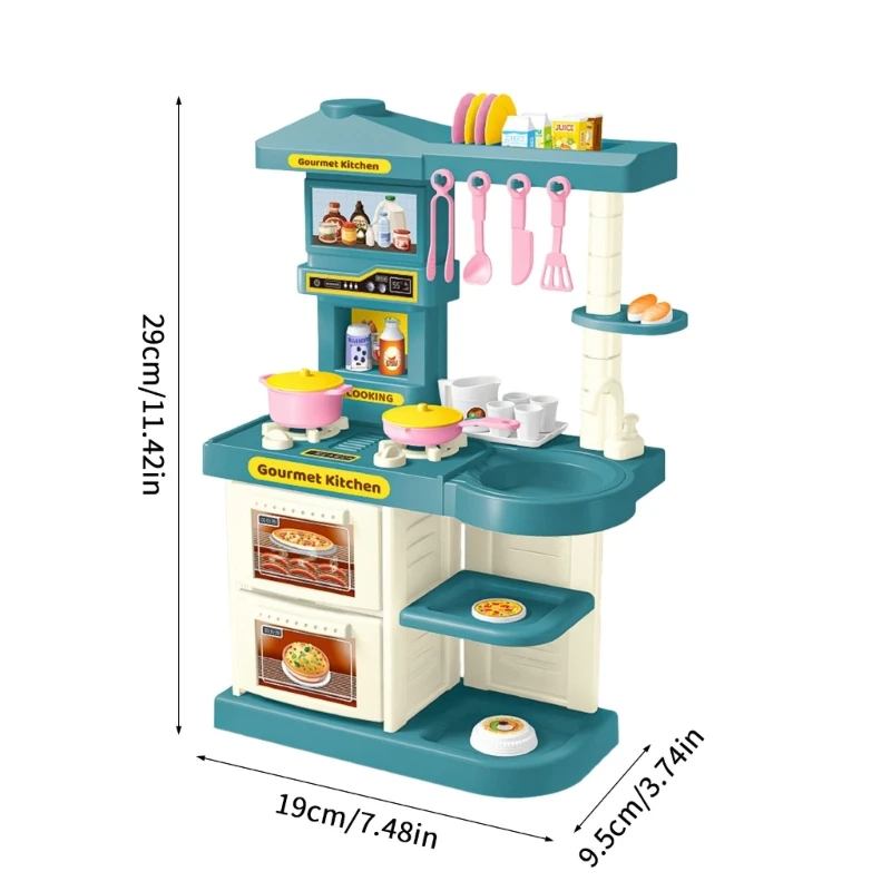 Bezpieczny plastikowy zestaw zabawek kulinarnych do odgrywania ról, odpowiedni dla dzieci powyżej 3. życia, 15UB