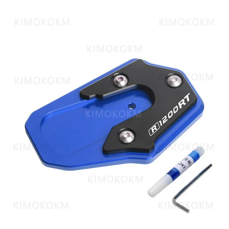 For BMW R1200RT R1250 RT R 1200RT 1250RT Motorcycle CNC Accessories Kickstand Foot Side Stand Enlarger Pad & Tire Valve Cap