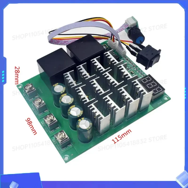 for 8-Tube Parallel Forward Reverse Bidirectional Toggle Switch 10V-36V Digital Display Motor Speed Controller DC Motor