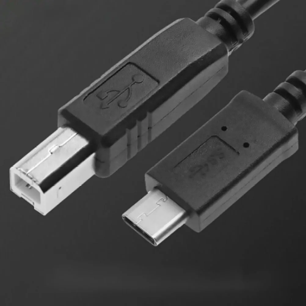 

5m Type-C USB 3.0 Printer Cable with Gold-Plated Connectors Compatible with Printer Scanner Mouse Keyboard Black