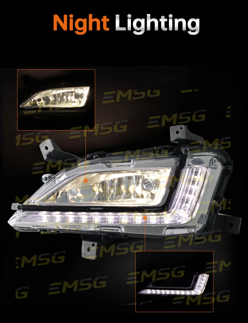 LED Fog Light Assembly For Hyundai Tucson 2019 2020 2021 Car Accessories Front Bumper Turn Signal Lamp DRL 92201D3600 92202D3600