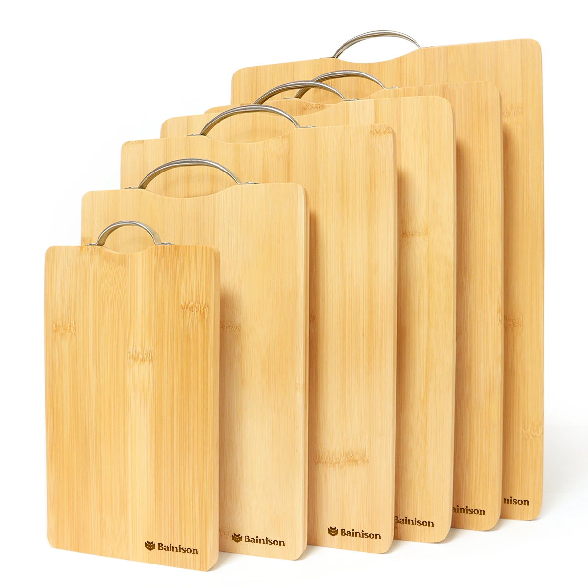 Bainison Umweltfreundliches Bambus-Schneidebrett mit Griffen, für Camp, Küche, Picknick, Holz-Schneidebrett, Gadget-Sets, Deska Do Krojenia