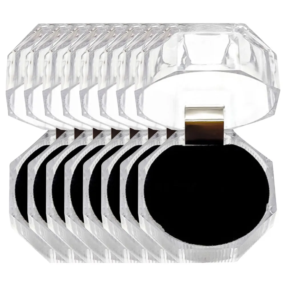 

20Pcs Plastic Jewelry Ring Boxes Organizer Storage Case Portable Display Box for Engagement Engagement Ring Box