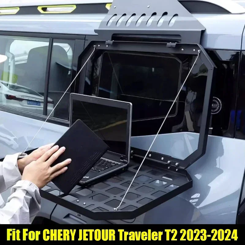 

New! Car Side Window Expansion Bracket Fit for CHERY Jetour Traveller T2 2023 2024 Rear Window Glass Armor Auto Exterior Trim Pa