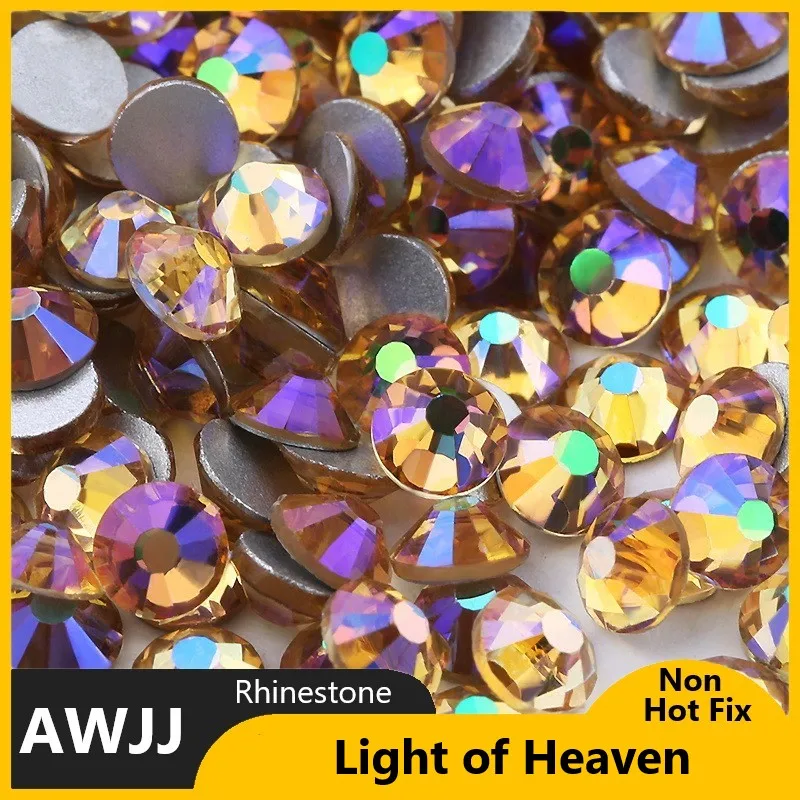 Yellow Series SS3-30 Non Hot Fix Rhinestones flat back crystal strass glitter stone for DIY manicure 3D nail art fabric garment