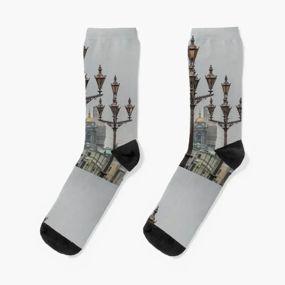 

Street lights of Saint Petersburg Socks man sports stockings Men Socks Women's