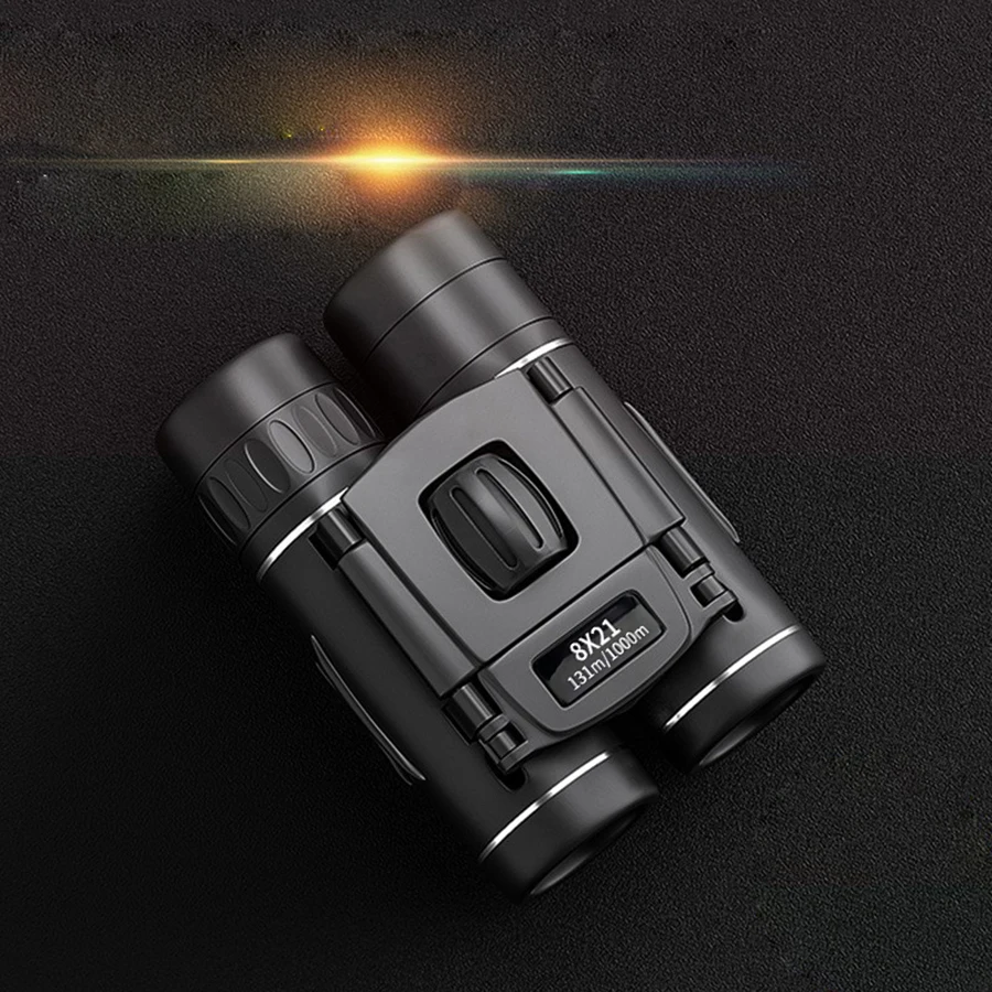 Binoculars 8x21 HD Imaging Adjustable Zoom Pocket Designed for Travel, Hiking, Birdwatching and Concerts