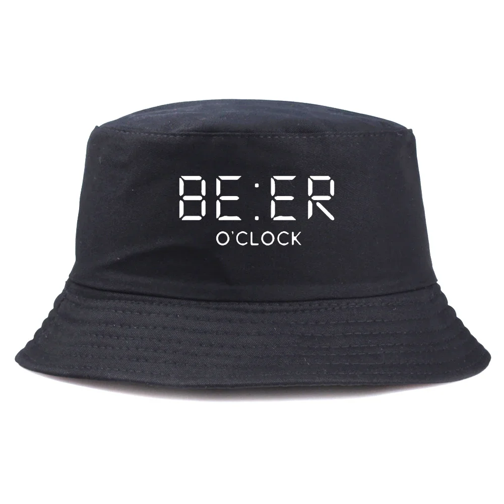 Statement Beer O'Clock Fun Print Hats Vintage Breathable Streetwear Outdoor Harajuku Casual Versatile Fisherman Fishing Caps Hat