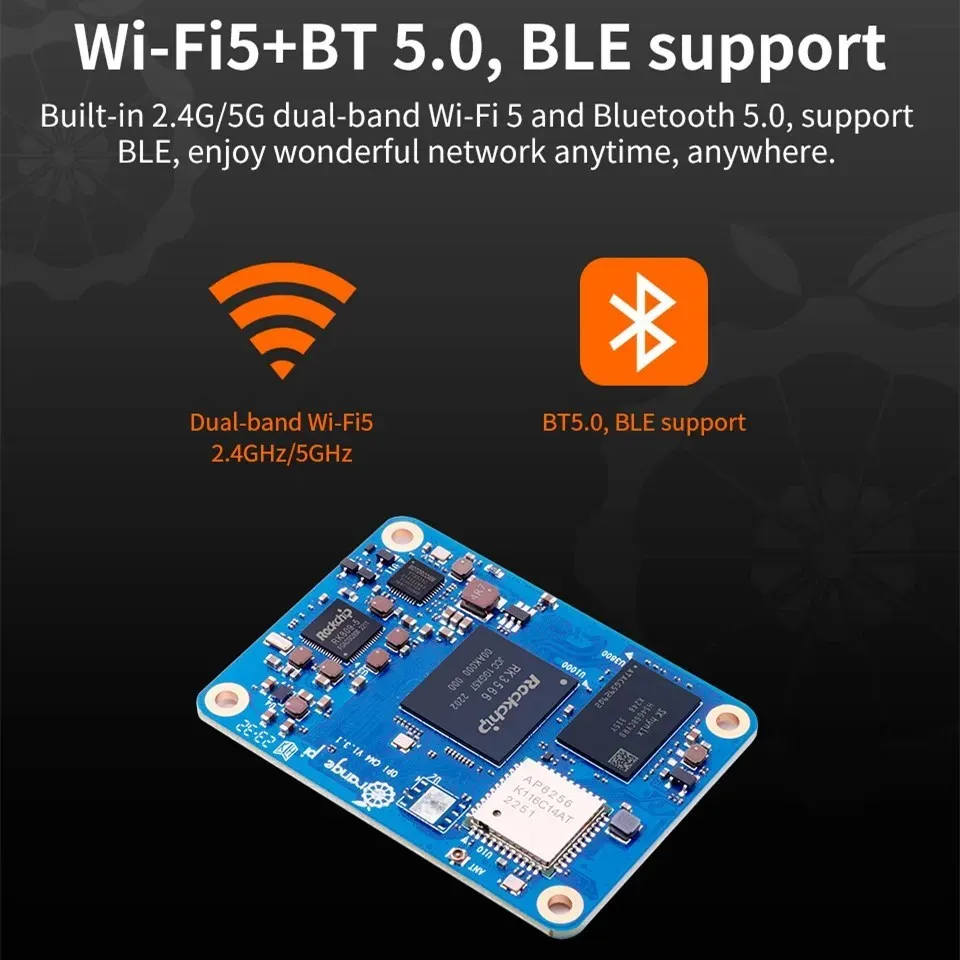 Orange Pi CM4 8GB 4GB 2GB 1GB RAM RockChip RK3566 WiFi5+BT5.0 BLE Optional 8GB 32GB 64GB eMMC for Orange Pi Compute Module 4