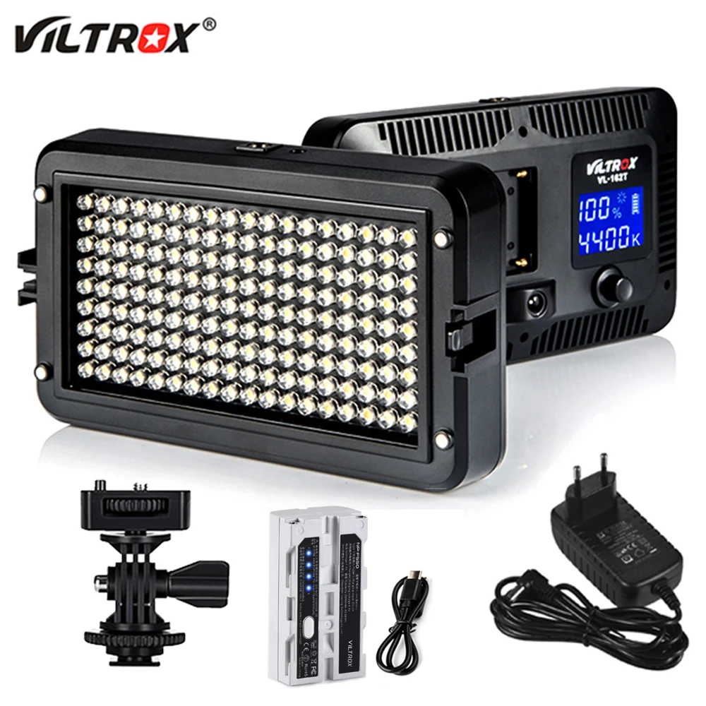 Viltrox VL-162T 3300-5600K LED Video Light Panel CR95+ Bi-color Dimmable Photo Studio Fill Lighting for Canon Nikon Sony DSLR DV