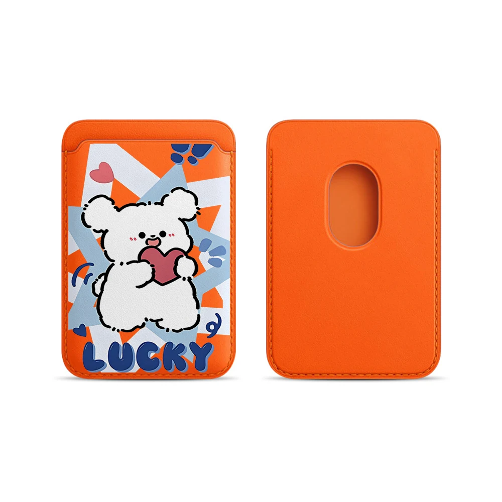 Lucky Puppy Leder-Kartenetui Handyhülle Kartenhalter für Magnetische Hülle Geeignet für alle iPhone Magsafe Karten-Handy-Rückseiten-Taschen – Detail 9