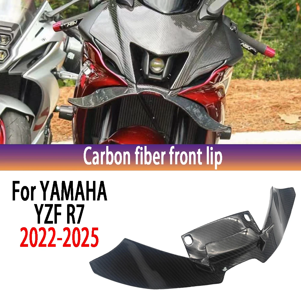 

Для Yamaha R7 100% углеродное волокно мотоцикла передний спойлер крыло аэродинамическое крыло передний спойлер комплект R7 2022-2025