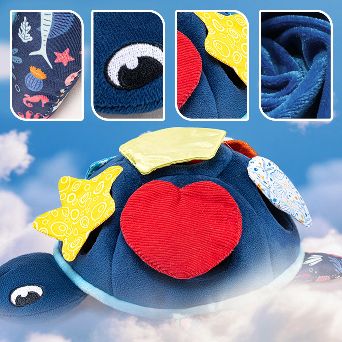 Giocattoli per bambini, giocattoli di stoffa per tartarughe, giocattoli per nascondere tartarughe, giocattoli sensoriali per bambini, giocattoli di stoffa tattili, giocattoli per la caccia al tesoro