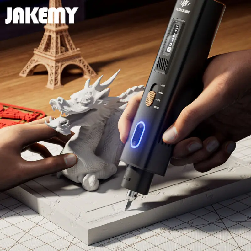 Jakemy JM-Y10 قاطع بالموجات فوق الصوتية حماية من الحرارة الزائدة أربعة أوضاع تشغيل تلميع DIY المشاريع الحرفية سكين قطع البلاستيك