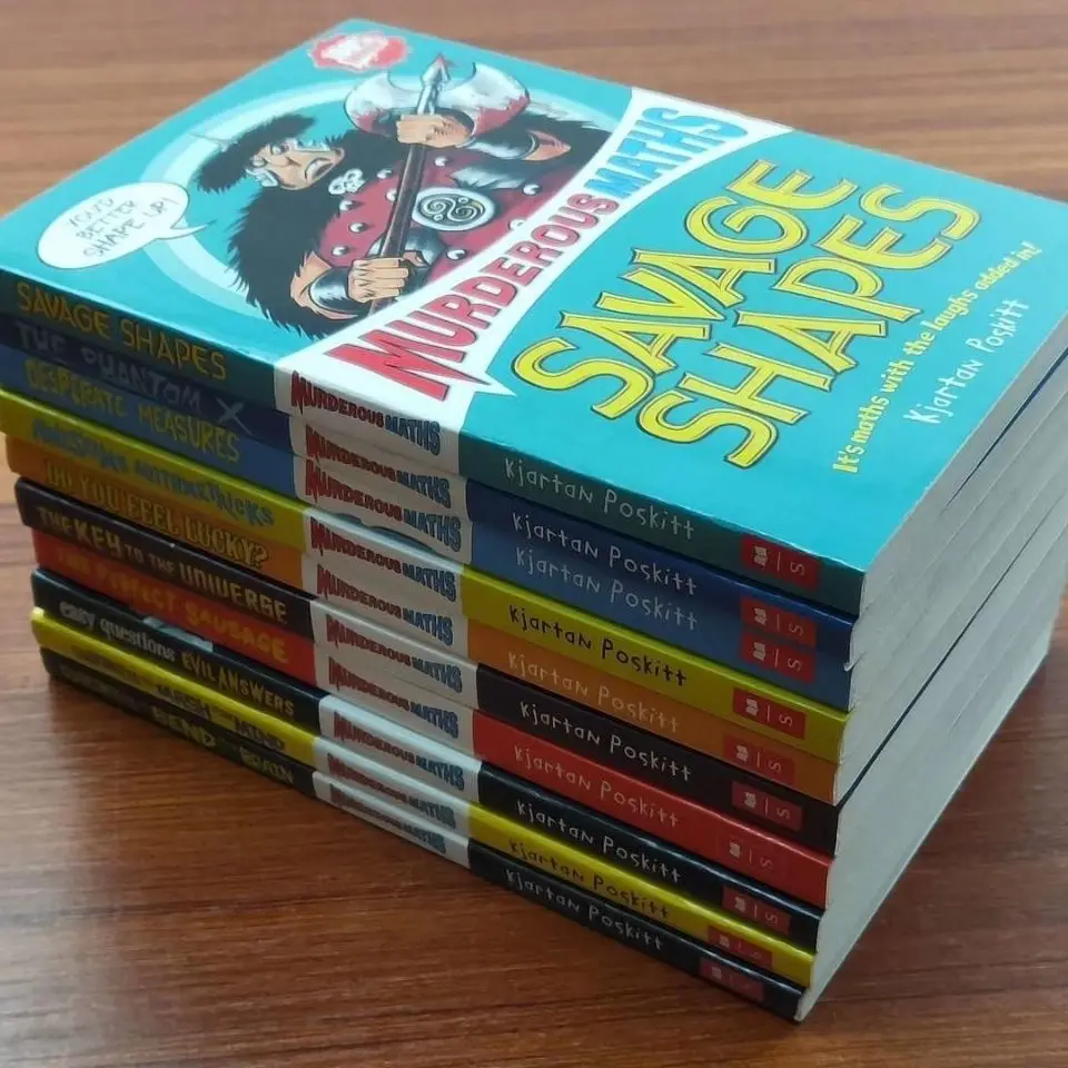 A collection of 10 chapter books, Murderous Maths, for children's fun and engaging reading and learning.