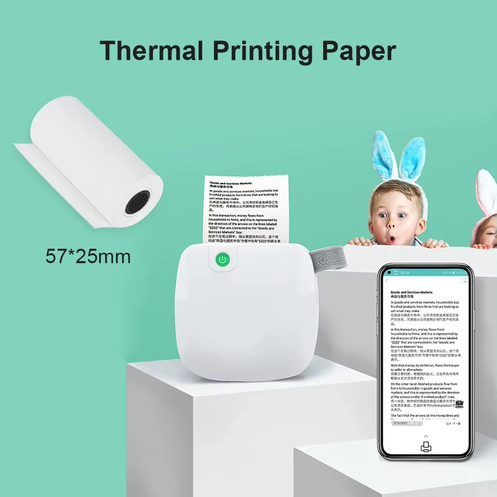 

Hot Sale Pocket Photo Search Print Portable Small Printer HD Inkless BT 203dpi Thermal Label Home Printer