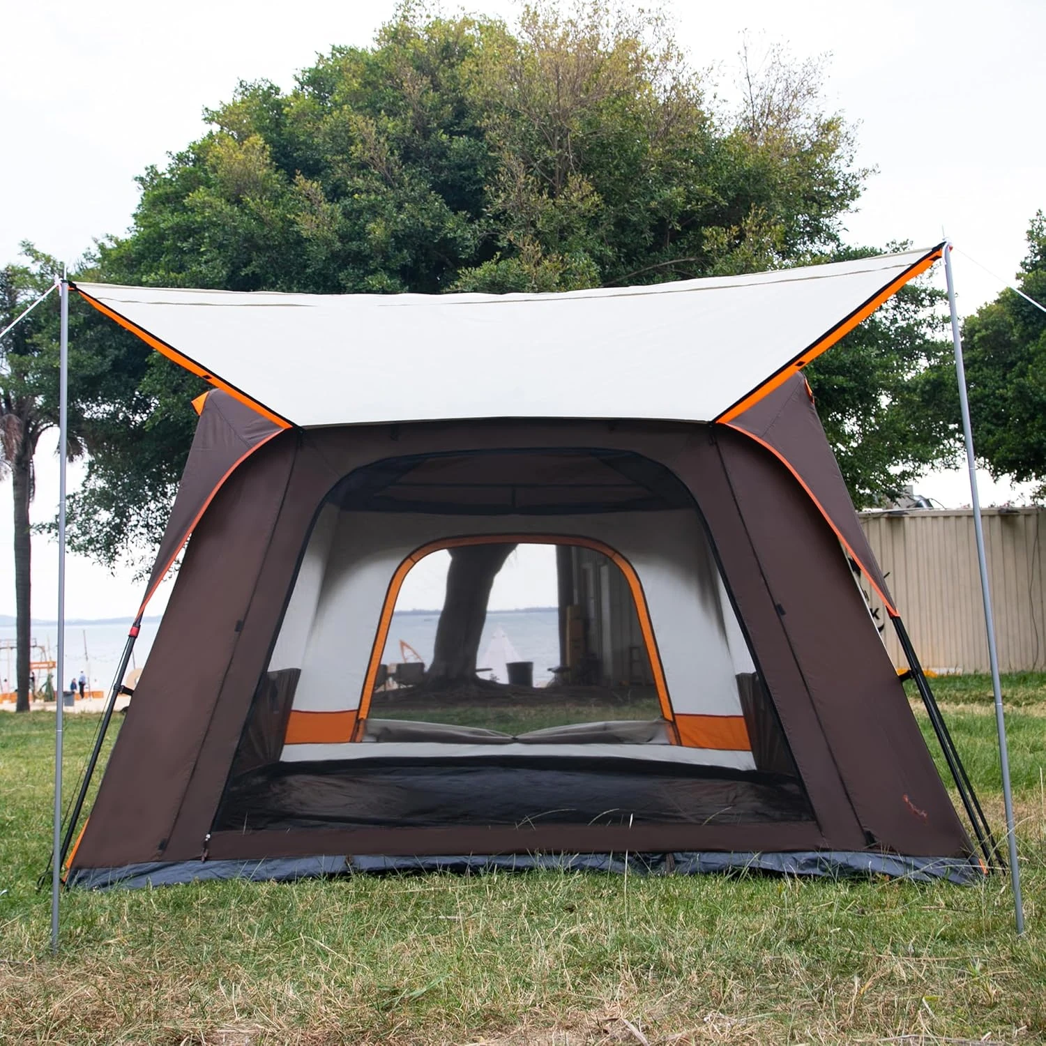 

Instant Tent 6/12 Person,Large Family Cabin Tents,Automatic Tent Build Quickly in 60S,2 Rooms