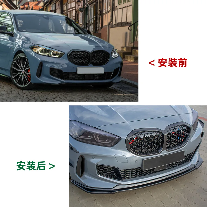 لسيارات bmw BMW 1 Series F40 M Sport 118i 120i 128ti 2020 + شفة أمامية مجرفة أمامية سبويلر أمامي