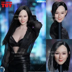 SUPER DUCK SDH039 1/6 Scale Asian Beauty Head Sculpt PVC Head Carved For 12'' TBL Wheat Skin Female Soldier Action Figure Body