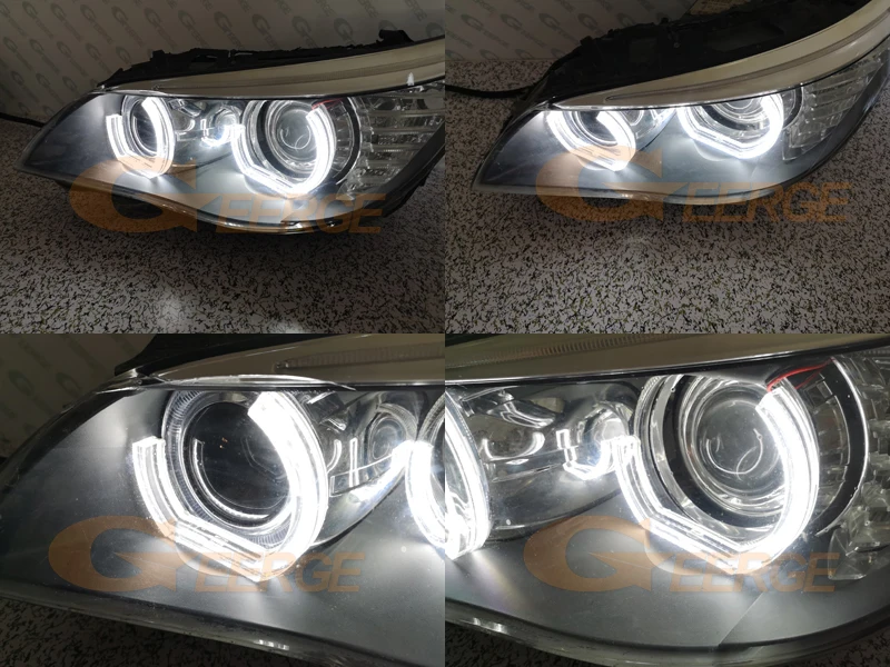 ل BMW 5 سلسلة E60 E61 LCI 2008 2009 2010 ممتاز ضوء النهار الترا برايت DTM M4 نمط Led عيون الملاك عدة خواتم هالة #5
