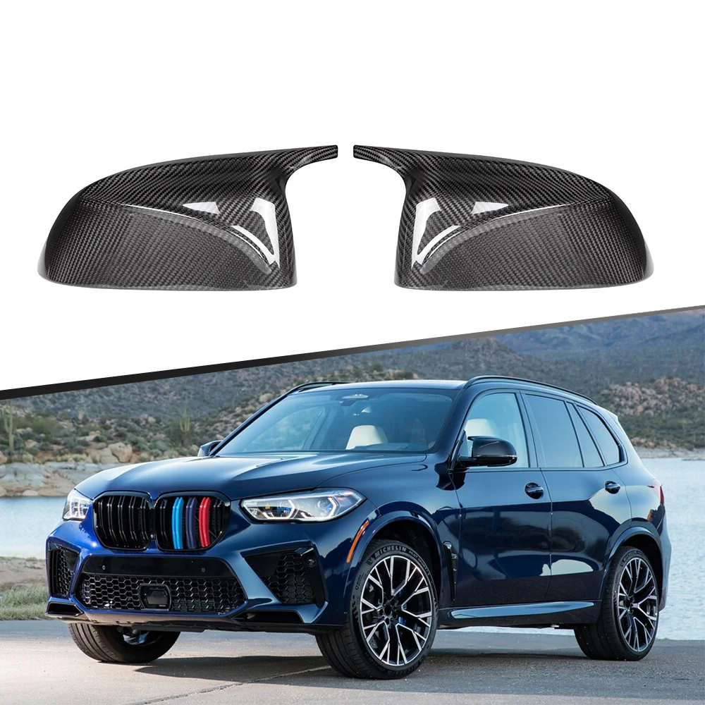 

Dry Carbon Side Door Rear View M Look Wing Mirror Housing Covers Caps for BMW X3 G01 X4 G02 X5 G05 X6 G06 X7 G07 2019+