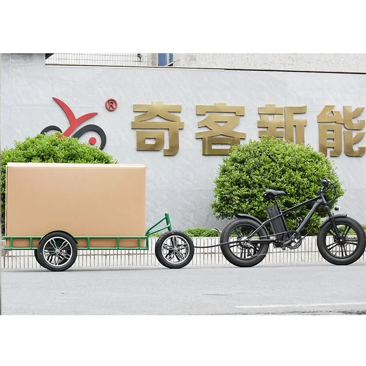 160*70CM Cargo Bike Trailer with Connector Load 500kg Luggage Large Capacity Portable Collapsible Trailer 14'' Tire Hand Wagon