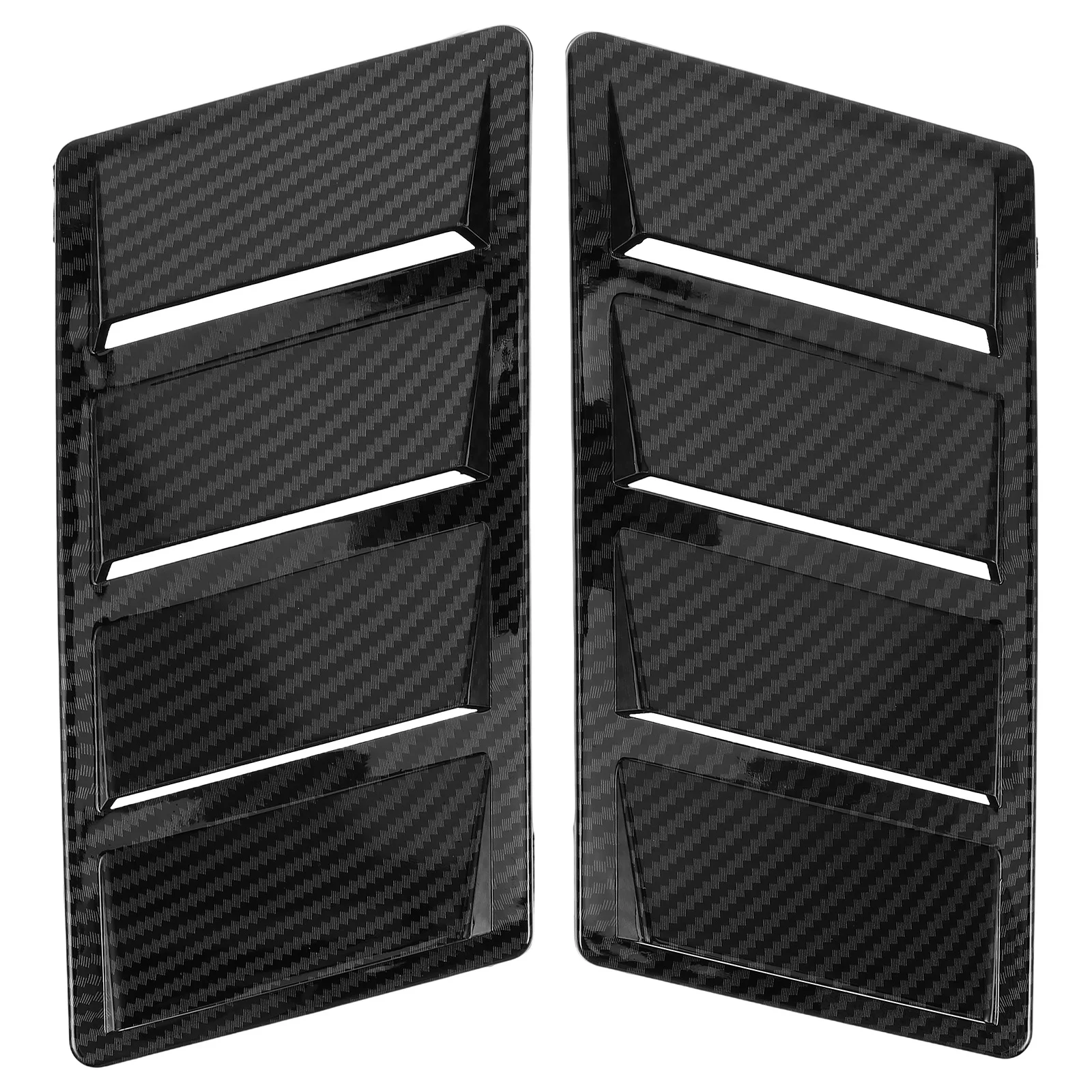 2 Pcs Universal Hood Air Vents For Scoop Cover Engine Exhaust Headers Durable Abs Material Gill Design Car Hood Scoop Vent
