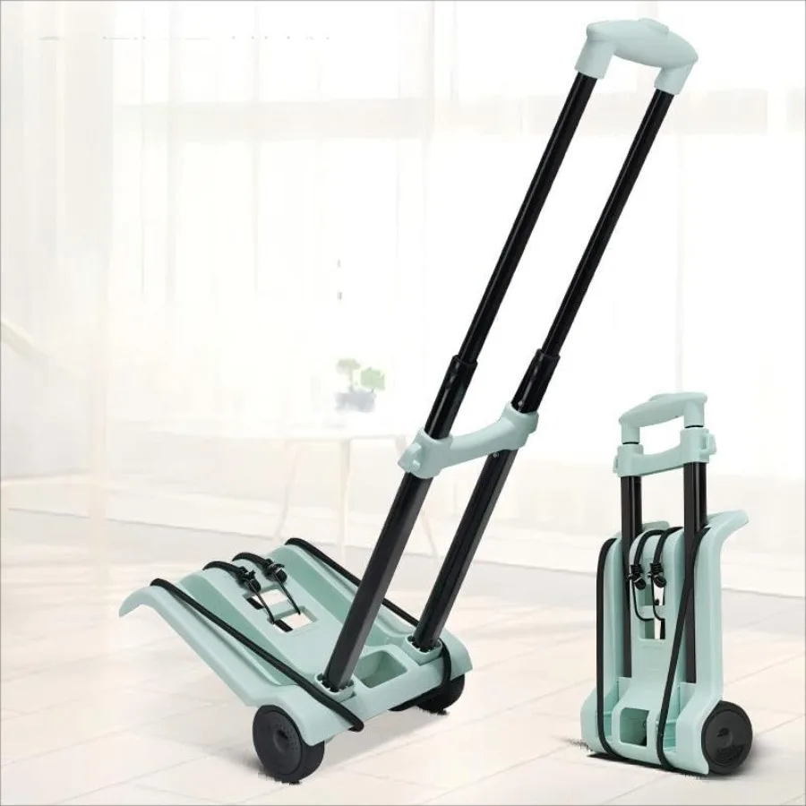 Wózek składany 100 LBS z kółkami do łatwego przemieszczania i przechowywania: Przenośny wózek transportowy do użytku domowego, podróży, zakupów i na zewnątrz, składany.