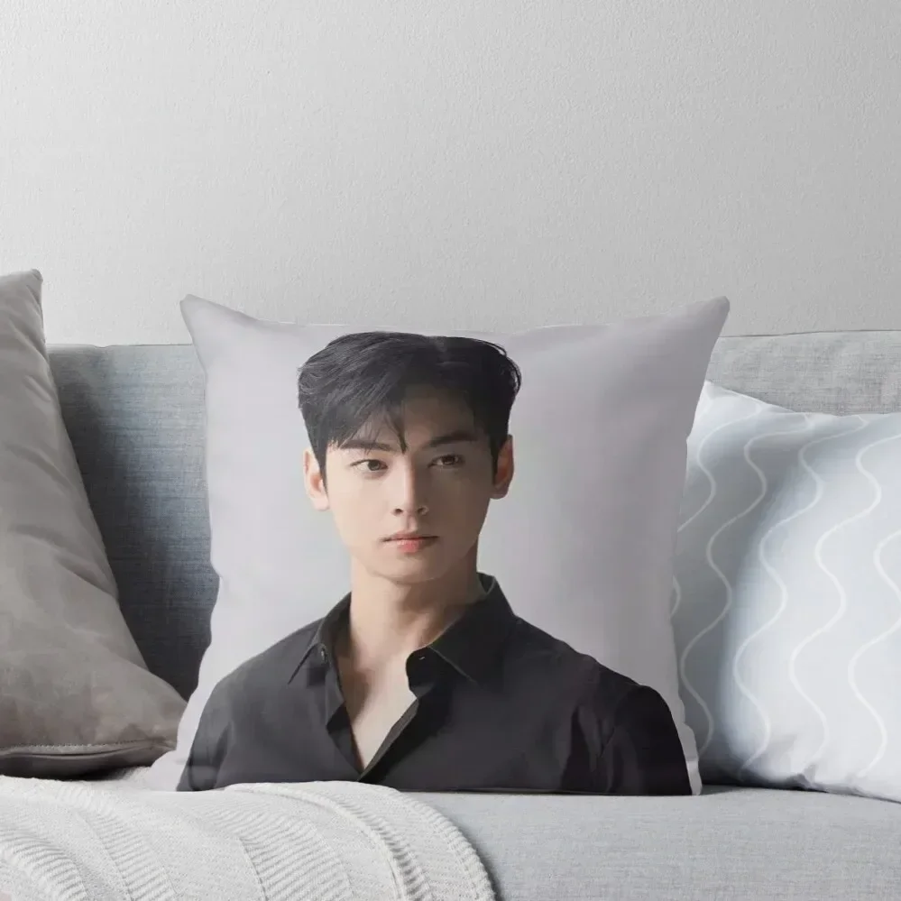 

Cha Eun Woo - V9 Throw Pillow Luxury Cushion Cover Throw Pillow Covers Pillow Decor