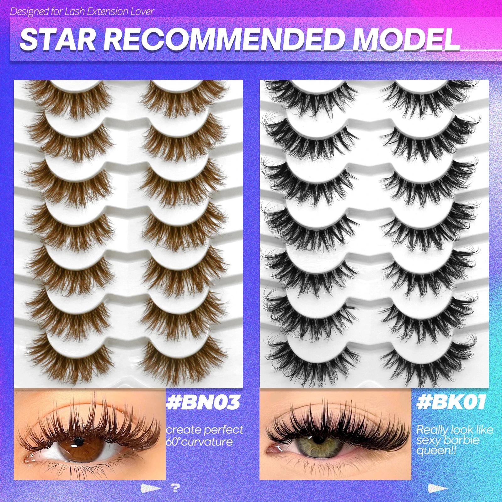 ヴェルトリネ ブラウン ラッシュ ウィスピー フラッフィー つけまつげ キャットアイ ラッシュ ブラウン アイラッシュ クリアバンド Dカール フェイクアイラッシュ メイクアップ