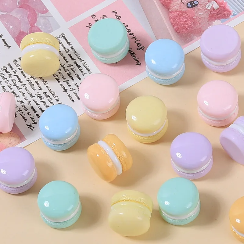 10pcs/lot Cute Multicolor Simulated Cream Sandwich Cookie Women's Earrings Resin Accessorie Cartoon Jewelry Gifts for Her