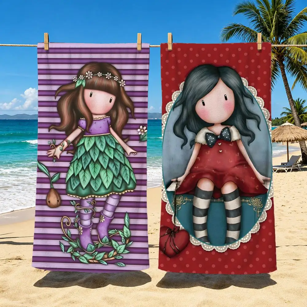 Character S-Santoro Gorjuss Towel Towel beach towel, quick drying absorbent bath towel for Swim,Gym,Camping,Outdoor hot