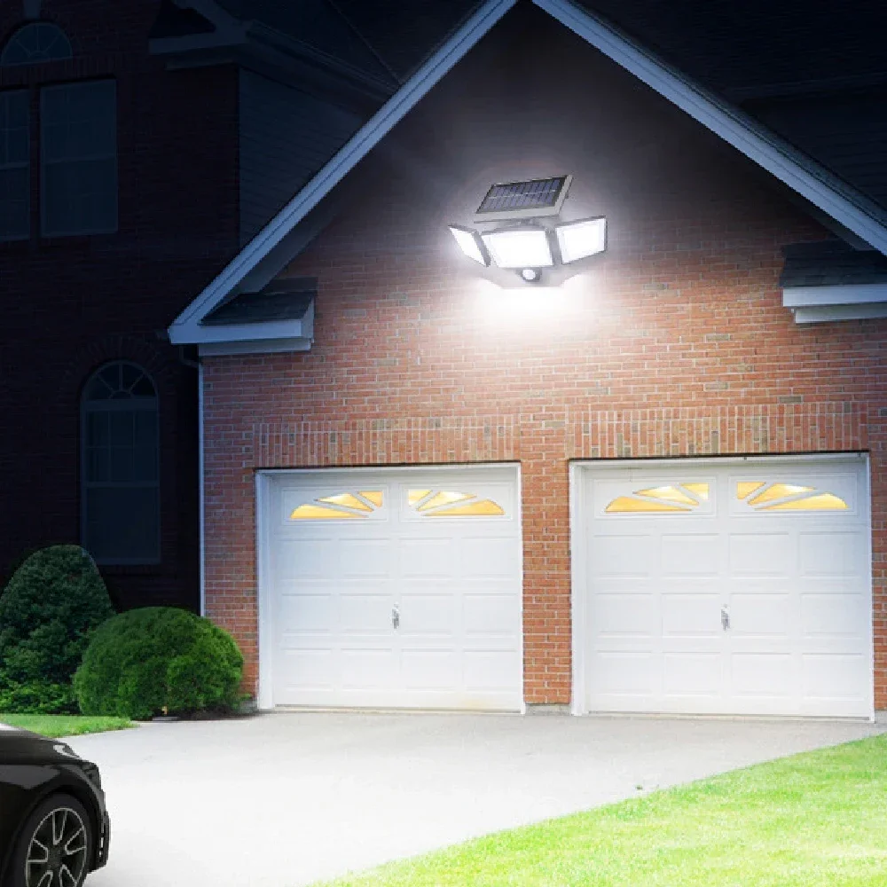 208 LED Solar Split Wall Lamp, 3 Modes Waterproof Motion Sensor Security Light for Garden Street