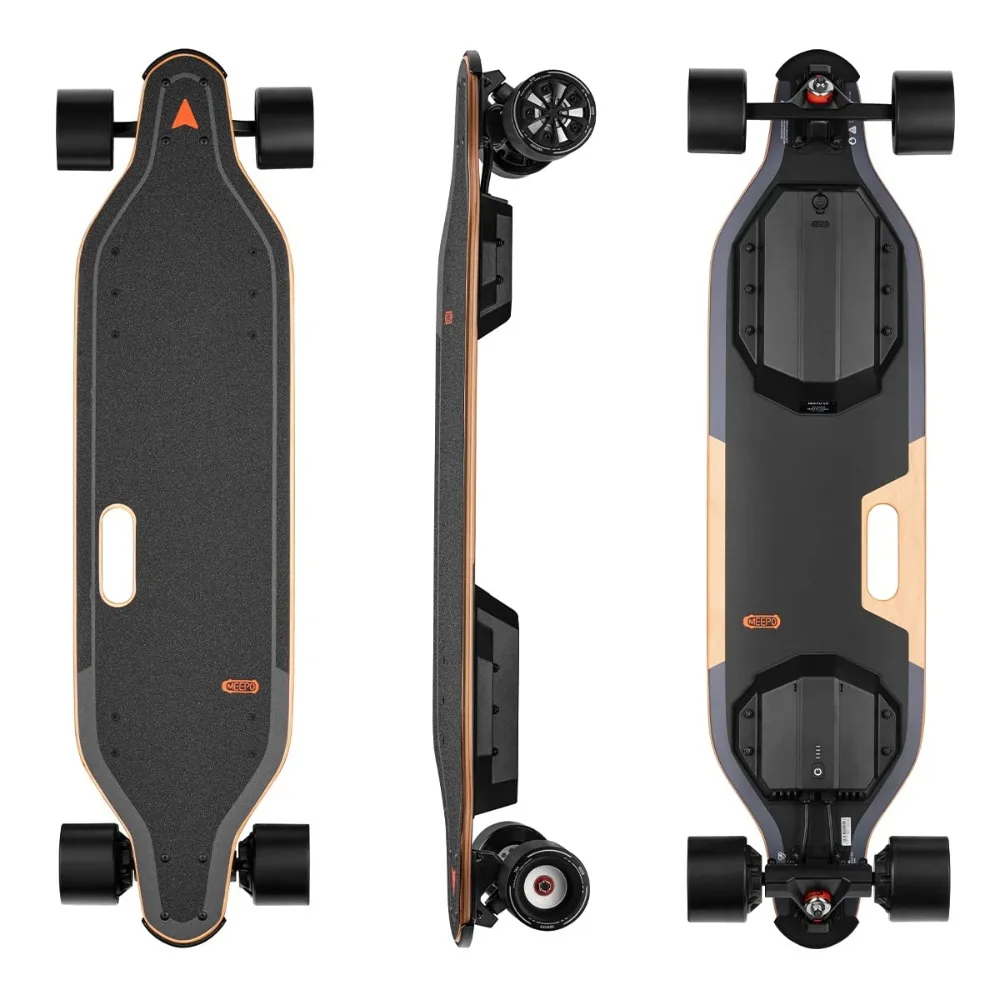 2024 New V5 Electric Skateboard with Remote, Top Speed of 29 Mph, Smooth Braking, Easy Carry Handle Design