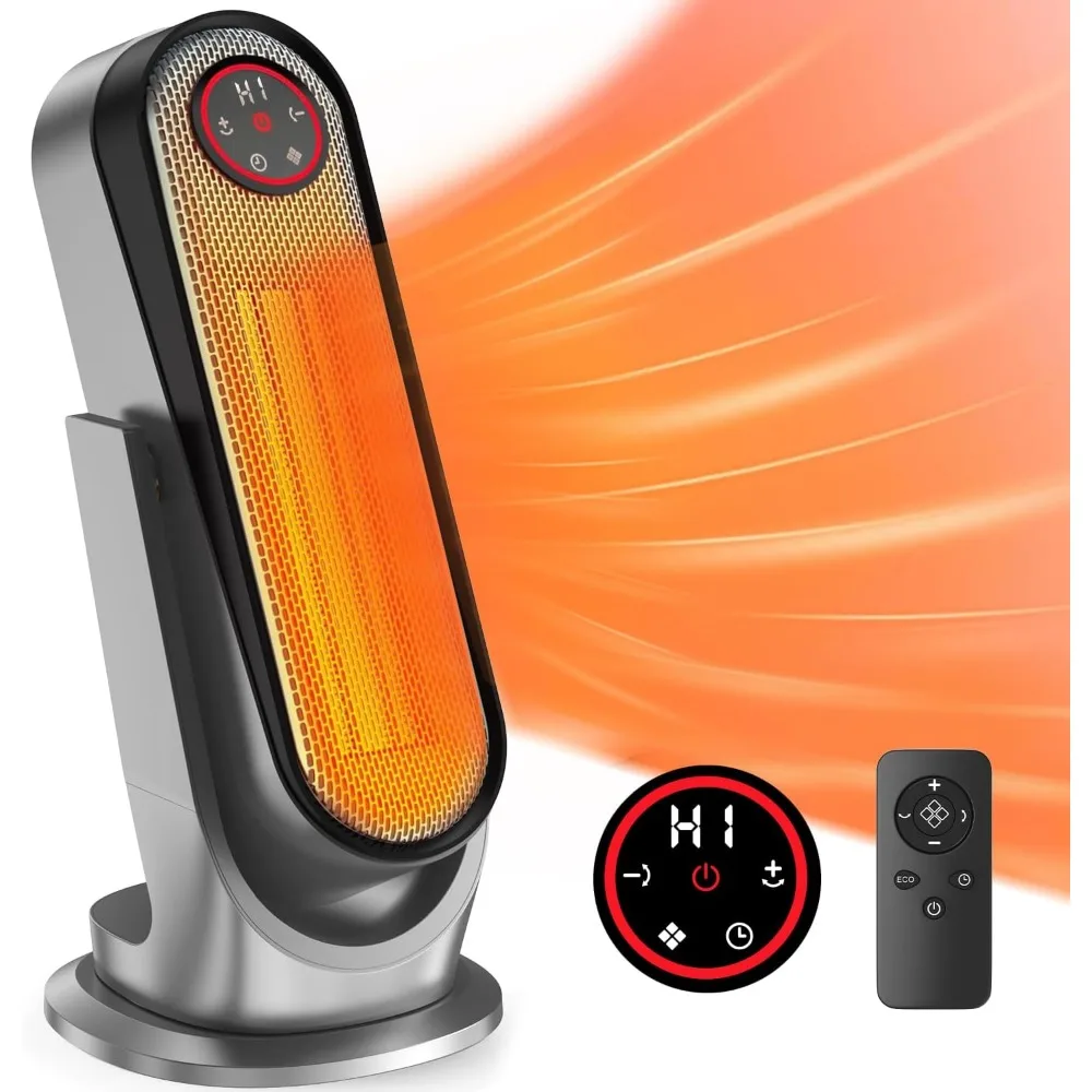 

Space Heater for Indoor Use 1500W Fast Heating with Thermostat Automatic Oscillation with 36° Vertical Portable Heater