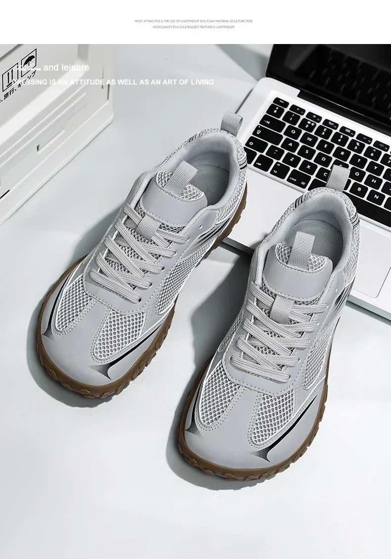Women's Lightweight Breathable Mesh Hiking Trainers White_voghion.com