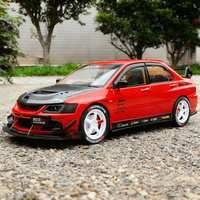 1:24 Mitsubishis Lancer Evolution EV09 Alloy Sports Car Model Metal Toy Modified Racing Car Vehicles Model Sound Light Kids Gift