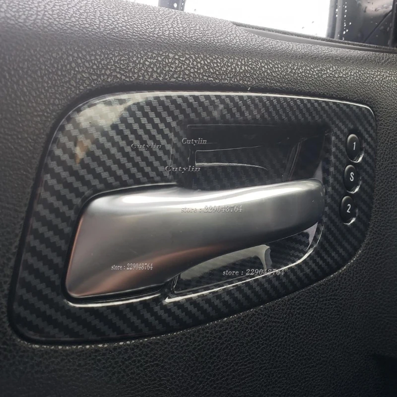 For Dodge Charger 2011-2021 For Chrysler 300c 2015-2021 abs Carbon Fiber Inner Door Handle Bowl Cover Trim Interior Accessories