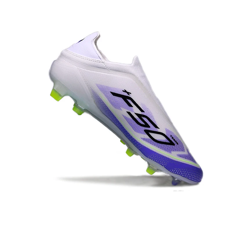 

H-f50 High Quality Mens SLIP-ON Soccer Cleats - Laceless FG Football Shoes Men/Youth, Training Sneakers (Chuteira Campo) 35-45